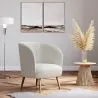 Fauteuil met armleuningen - Bekleed met Bouclé stof - Wesna image 7
