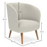Fauteuil met armleuningen - Bekleed met Bouclé stof - Wesna image 7