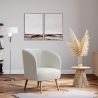 Fauteuil met armleuningen - Bekleed met Bouclé stof - Wesna image 7