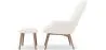 Fauteuil met voetensteun - Gestoffeerd in Bouclé stof - Huda image 7