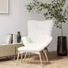 Fauteuil met voetensteun - Gestoffeerd in Bouclé stof - Huda image 7