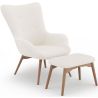 Fauteuil met voetensteun - Gestoffeerd in Bouclé stof - Huda image 7