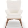 Fauteuil met voetensteun - Gestoffeerd in Bouclé stof - Huda image 7