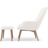 Fauteuil met voetensteun - Gestoffeerd in Bouclé stof - Huda image 7