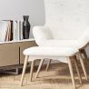 Fauteuil met voetensteun - Gestoffeerd in Bouclé stof - Huda image 7