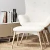 Fauteuil met voetensteun - Gestoffeerd in Bouclé stof - Huda image 7