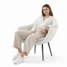 Fauteuil met armleuningen - Bekleed met Bouclé stof - Eila image 7