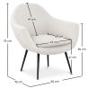 Fauteuil met armleuningen - Bekleed met Bouclé stof - Eila image 7