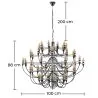 Kroonluchter Plafondlamp - Hanglamp - Groot - Bella image 7