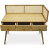 Houten en rotan schrijftafel met laden - Vintage Design - Oka image 7