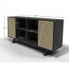 Natuurlijk houten dressoir - Vintage Design - Zwart - Edan image 7