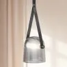 Plafondlamp - Hanglamp - Leer en Glas - Bim image 7