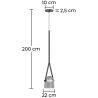 Plafondlamp - Hanglamp - Leer en Glas - Bim image 7