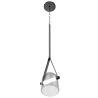 Plafondlamp - Hanglamp - Leer en Glas - Bim image 7