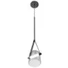 Plafondlamp - Hanglamp - Leer en Glas - Bim image 7