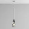 Plafondlamp - Hanglamp - Leer en Glas - Bim image 7