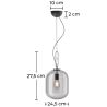 Kristallen Plafondlamp - Design Hanglamp - Grau image 7