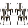 Set van 4 eetkamerstoelen - industrieel ontwerp - nieuwe editie - Stylix image 7