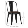 Pack Mesa de Comedor y 4 Sillas de Comedor Diseño Industrial - New Edition- Bistrot Stylix image 7