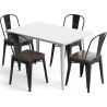 Pack Mesa de Comedor y 4 Sillas de Comedor Diseño Industrial - New Edition- Bistrot Stylix image 7