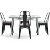 Pack Mesa de Comedor y 4 Sillas de Comedor Diseño Industrial - New Edition- Bistrot Stylix image 7
