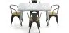 Pack Mesa de Comedor y 4 Sillas de Comedor con Reposabrazos Diseño Industrial - New Edition- Bistrot Stylix image 7