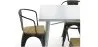 Pack Mesa de Comedor y 4 Sillas de Comedor con Reposabrazos Diseño Industrial - New Edition- Bistrot Stylix image 7