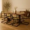 Eetkamerstoel - Vintage design - Hout en natuurlijk rotan - Zwart - Bastral image 7