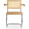 Eetkamerstoel met armleuningen - Vintage design - Hout en rotan - Bruna image 7