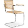 Eetkamerstoel met armleuningen - Vintage design - Hout en rotan - Bruna image 7
