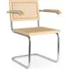 Eetkamerstoel met armleuningen - Vintage design - Hout en rotan - Bruna image 7