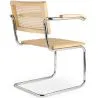 Eetkamerstoel met armleuningen - Vintage design - Hout en rotan - Bruna image 7
