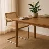 Eetkamerstoel met armleuningen - Vintage design - Hout en rotan - Bruna image 7