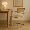 Eetkamerstoel met armleuningen - Vintage design - Hout en rotan - Bruna image 7
