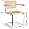 Eetkamerstoel met armleuningen - Vintage design - Hout en rotan - Bruna image 7