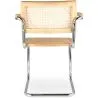 Eetkamerstoel met armleuningen - Vintage design - Hout en rotan - Bruna image 7