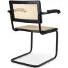 Eetkamerstoel met armleuningen - Vintage - Hout en rotan - Bastral image 7