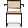 Eetkamerstoel met armleuningen - Vintage - Hout en rotan - Bastral image 7