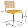 Eetkamerstoel - Bekleed met fluweel - Hout en rotan - Martha image 7