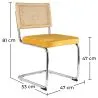 Eetkamerstoel - Bekleed met fluweel - Hout en rotan - Martha image 7