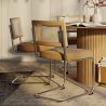 Eetkamerstoel - Bekleed met fluweel - Hout en rotan - Martha image 7