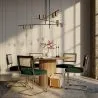 Eetkamerstoel - bekleed met fluweel - Hout en rotan - Hyre image 7