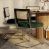 Eetkamerstoel - bekleed met fluweel - Hout en rotan - Hyre image 7