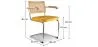 Eetkamerstoel met armleuningen - Bekleed met fluweel - Hout & Rotan - Martha image 7