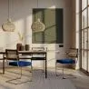 Houten Eetkamerstoel met Armleuningen - Fluwelen Bekleding - Hout & Rotan - Hyre image 7