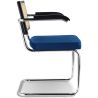 Silla de Comedor con Reposabrazos - Tapizado en Terciopelo - Madera y Ratán - Hyre image 7