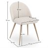Eetkamerstoel - Bekleed met Bouclé stof - Scandinavisch design - Evelyne image 7