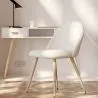 Eetkamerstoel - Bekleed met Bouclé stof - Scandinavisch design - Evelyne image 7