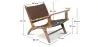 Loungestoel met Armleuningen - Boho Bali Design Armchair - Hout en Lederen - Recia image 7