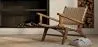 Loungestoel met Armleuningen - Boho Bali Design Armchair - Hout en Lederen - Recia image 7